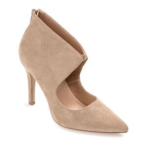 JOURNEE COLLECTION Womens Beige Keyhole At Junniper Toe Stiletto Heels Shoes 9.5